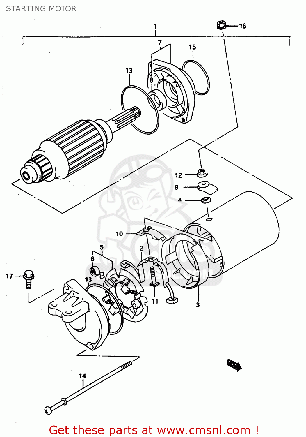 STARTING MOTOR DR800SU 1997 (V) GERMANY (E22)