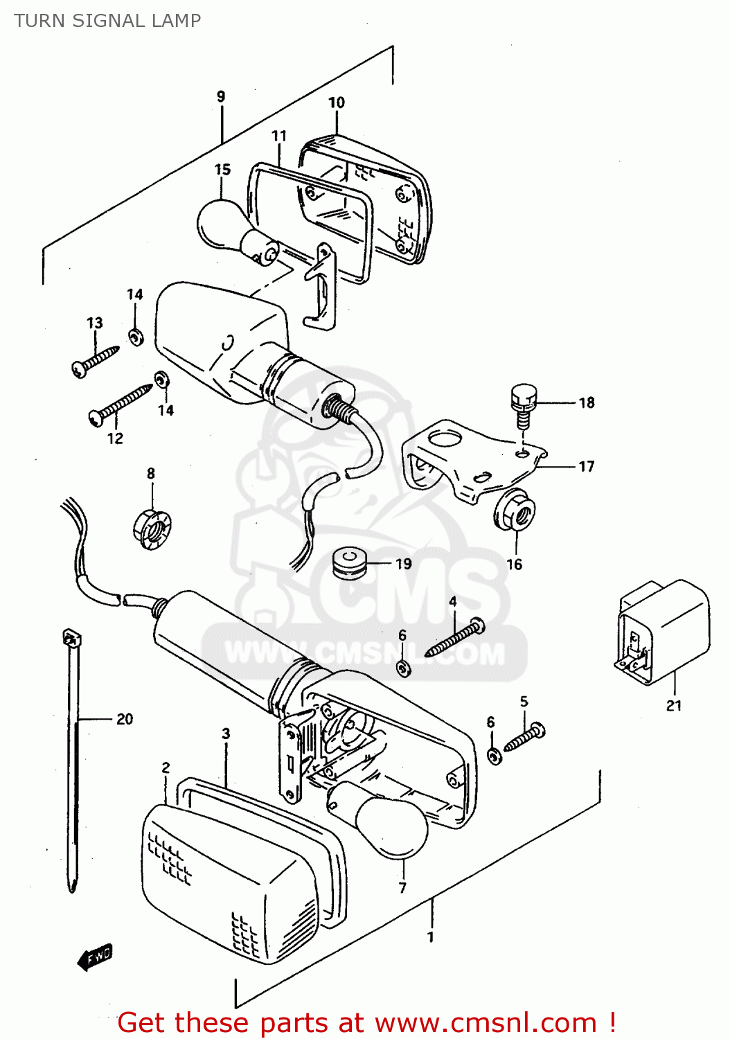 TURN SIGNAL LAMP DR800SU 1997 (V) GERMANY (E22)