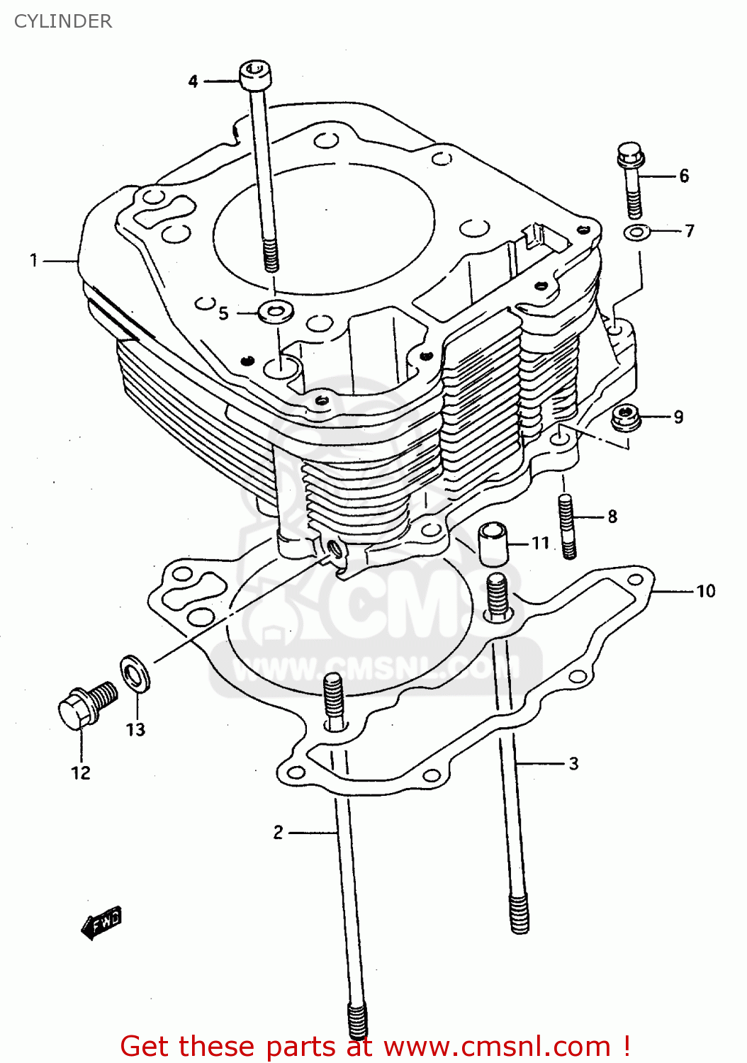 CYLINDER DR800SU 1997 (V) GERMANY (E22)