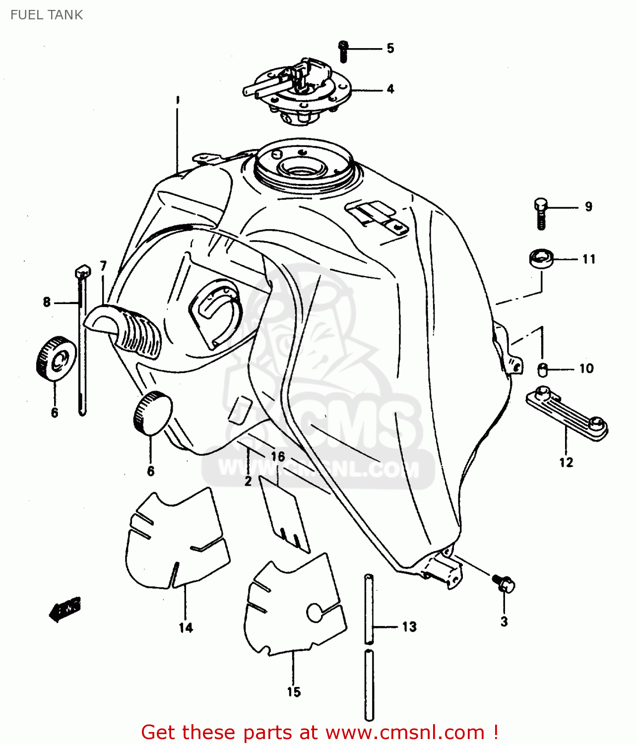 FUEL TANK DR800SU 1997 (V) GERMANY (E22)