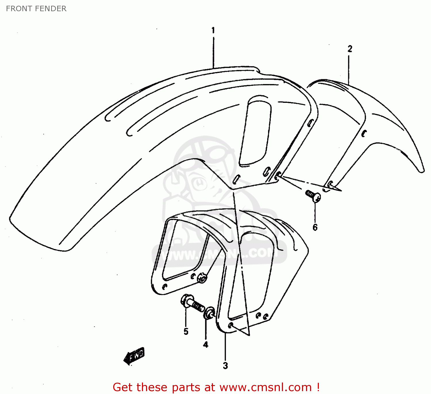 FRONT FENDER DR800SU 1997 (V) GERMANY (E22)