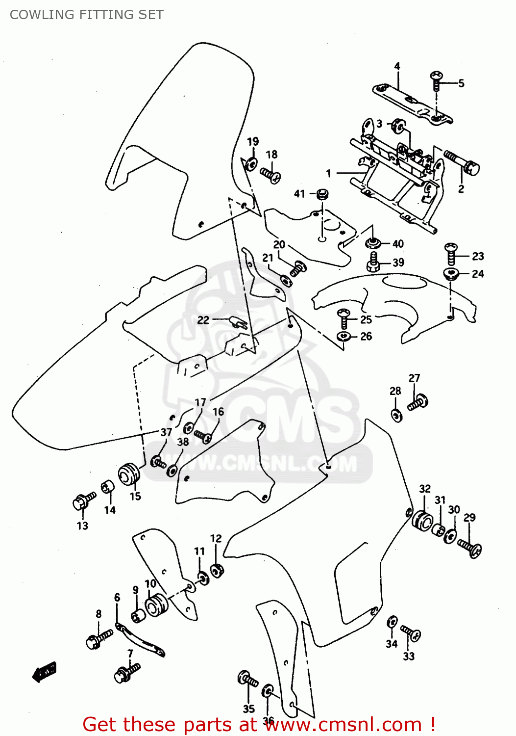 COWLING FITTING SET DR800SU 1997 (V) GERMANY (E22)