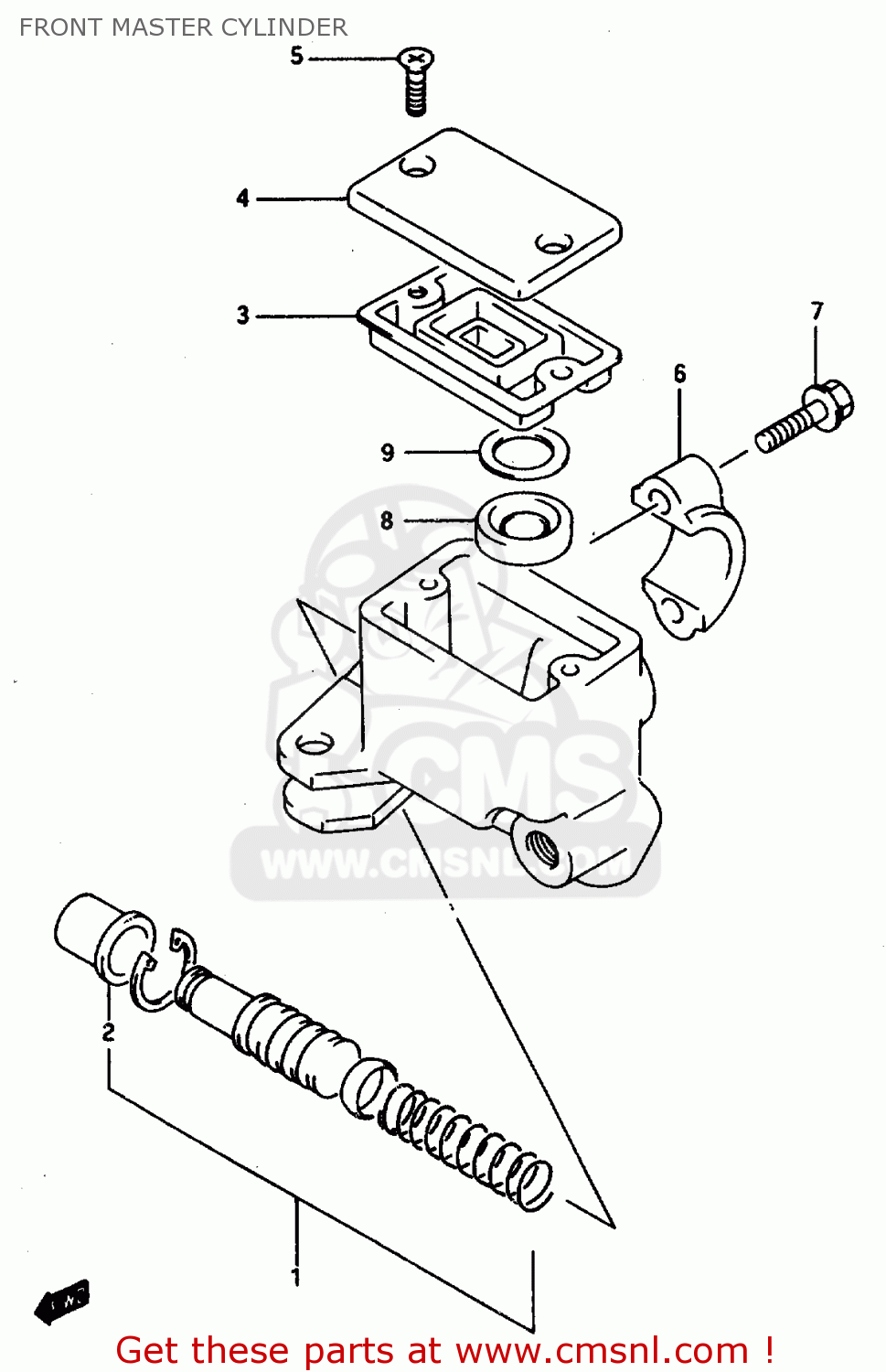 FRONT MASTER CYLINDER DR800SU 1997 (V) GERMANY (E22)