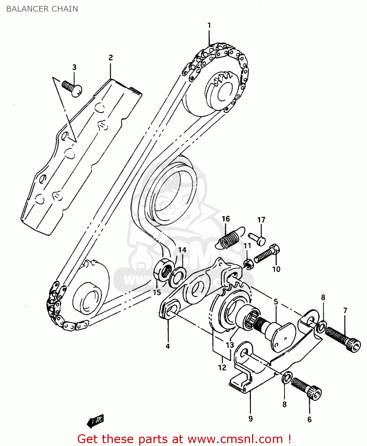 BALANCER CHAIN DR800SU 1997 (V) GERMANY (E22)