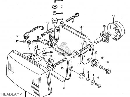 HEADLAMP - DR800SU 1997 (V) GERMANY (E22)