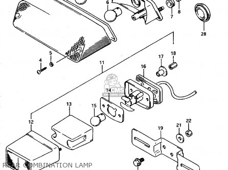 REAR COMBINATION LAMP - DR800SU 1997 (V) GERMANY (E22)