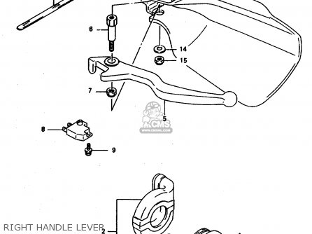 RIGHT HANDLE LEVER - DR800SU 1997 (V) GERMANY (E22)