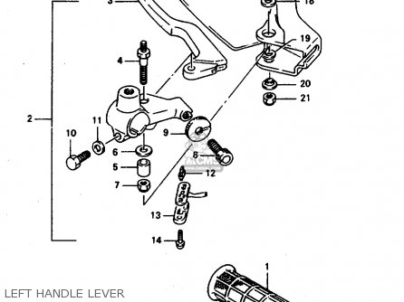 LEFT HANDLE LEVER - DR800SU 1997 (V) GERMANY (E22)