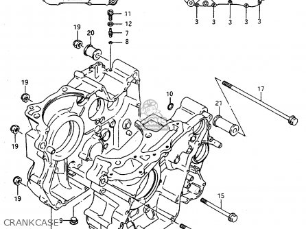CRANKCASE - DR800SU 1997 (V) GERMANY (E22)