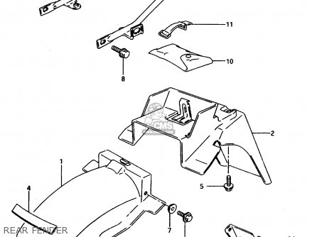 REAR FENDER - DR800SU 1997 (V) GERMANY (E22)