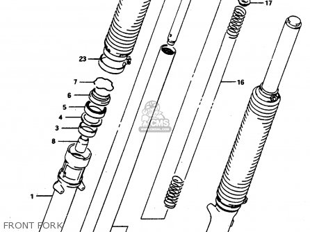 FRONT FORK - DR800SU 1997 (V) GERMANY (E22)
