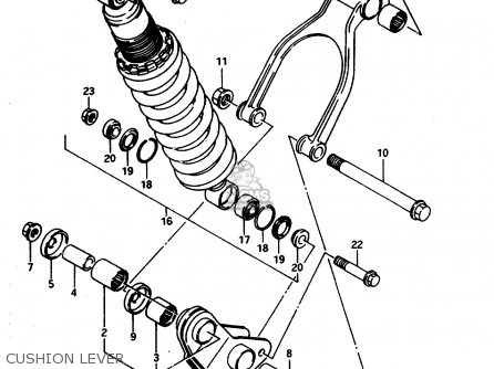 CUSHION LEVER - DR800SU 1997 (V) GERMANY (E22)