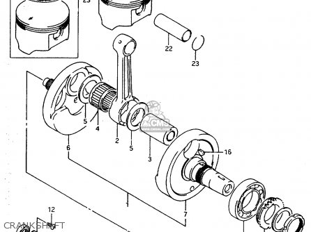 CRANKSHAFT - DR800SU 1997 (V) GERMANY (E22)