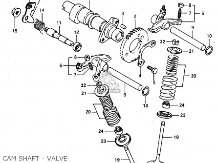 CAM SHAFT - VALVE - DR800SU 1997 (V) GERMANY (E22)