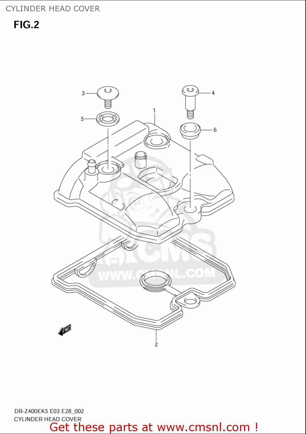 CYLINDER HEAD COVER DRZ400E 2005 2006 (K5) (K6) USA (E03)