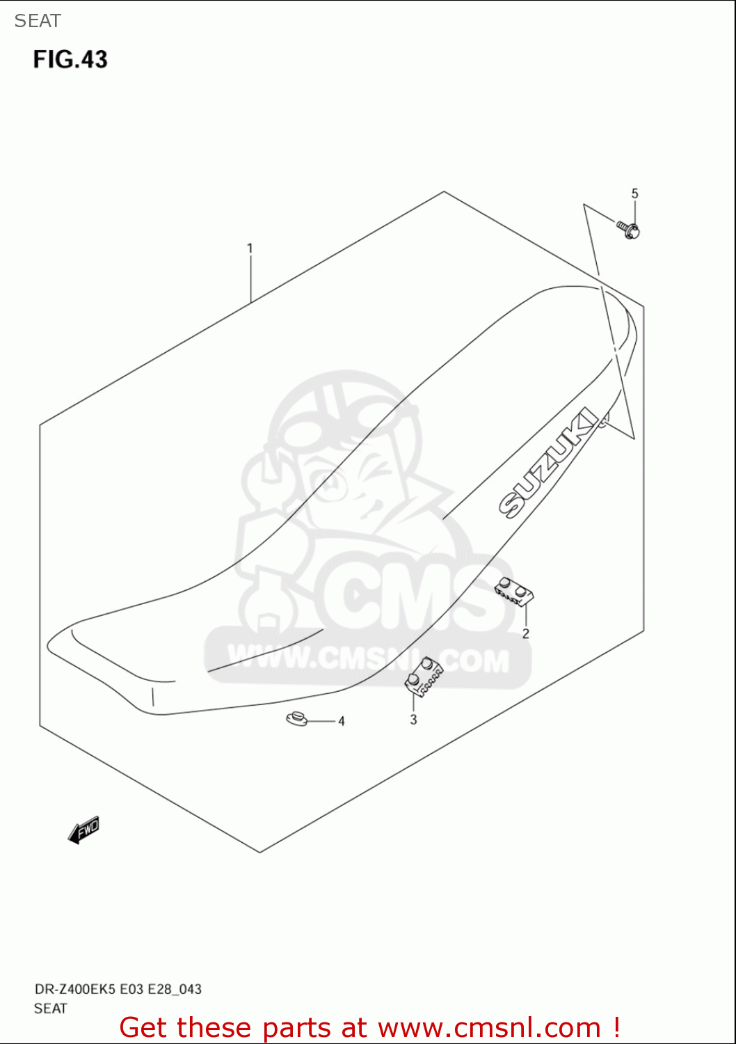 SEAT DRZ400E 2005 2006 (K5) (K6) USA (E03)