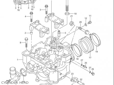 CYLINDER HEAD - DRZ400E 2005 2006 (K5) (K6) USA (E03)