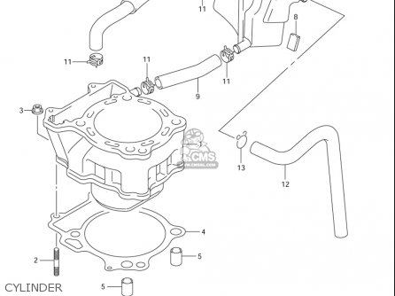 CYLINDER - DRZ400E 2005 2006 (K5) (K6) USA (E03)