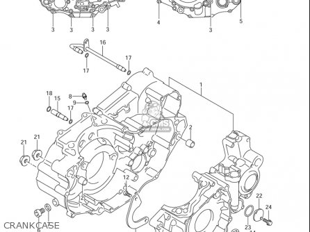 CRANKCASE - DRZ400E 2005 2006 (K5) (K6) USA (E03)