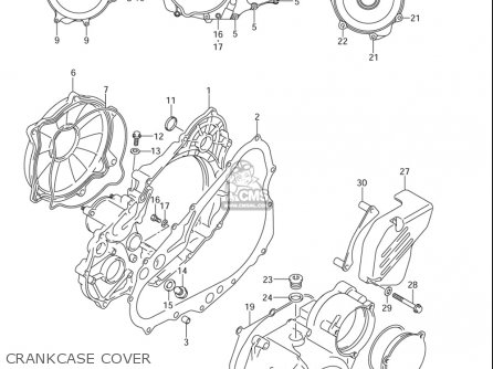 CRANKCASE COVER - DRZ400E 2005 2006 (K5) (K6) USA (E03)