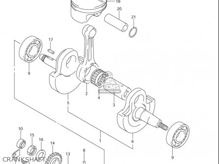 CRANKSHAFT - DRZ400E 2005 2006 (K5) (K6) USA (E03)