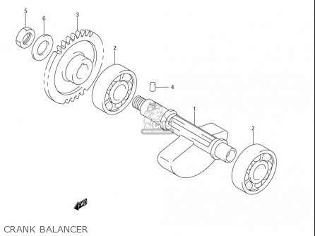 CRANK BALANCER - DRZ400E 2005 2006 (K5) (K6) USA (E03)