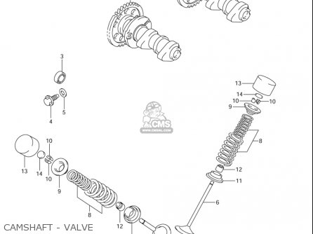 CAMSHAFT - VALVE - DRZ400E 2005 2006 (K5) (K6) USA (E03)
