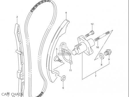 CAM CHAIN - DRZ400E 2005 2006 (K5) (K6) USA (E03)