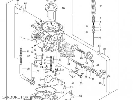 CARBURETOR (FOR E33) - DRZ400E 2005 2006 (K5) (K6) USA (E03)