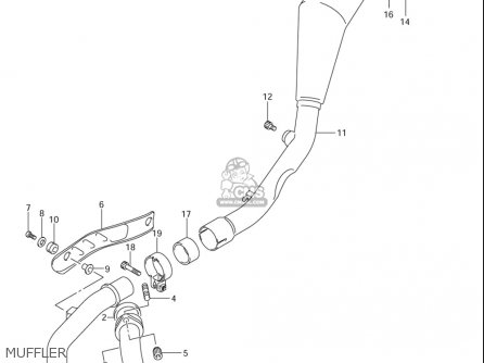 MUFFLER - DRZ400E 2005 2006 (K5) (K6) USA (E03)