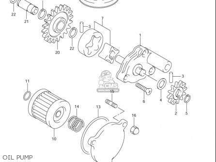 OIL PUMP - DRZ400E 2005 2006 (K5) (K6) USA (E03)