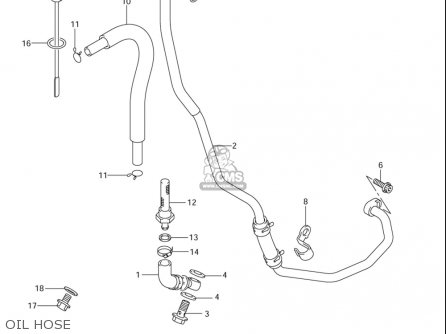 OIL HOSE - DRZ400E 2005 2006 (K5) (K6) USA (E03)