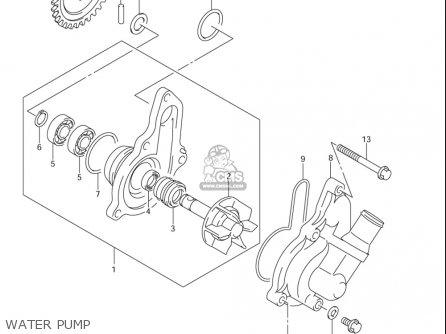 WATER PUMP - DRZ400E 2005 2006 (K5) (K6) USA (E03)