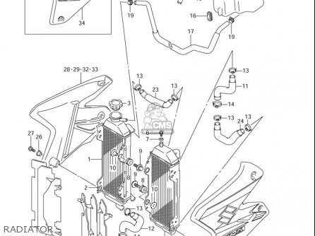 RADIATOR - DRZ400E 2005 2006 (K5) (K6) USA (E03)