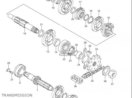 TRANSMISSION - DRZ400E 2005 2006 (K5) (K6) USA (E03)