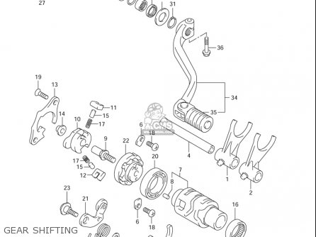 GEAR SHIFTING - DRZ400E 2005 2006 (K5) (K6) USA (E03)