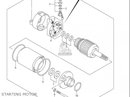 STARTING MOTOR - DRZ400E 2005 2006 (K5) (K6) USA (E03)