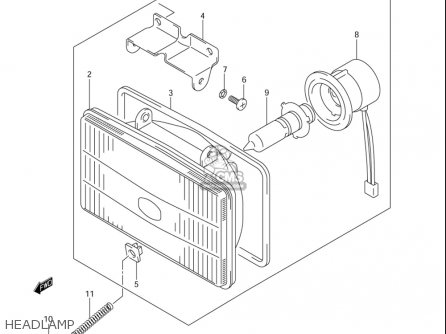 HEADLAMP - DRZ400E 2005 2006 (K5) (K6) USA (E03)