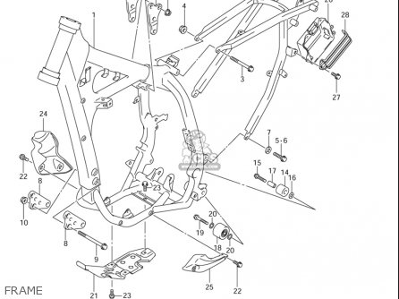 FRAME - DRZ400E 2005 2006 (K5) (K6) USA (E03)