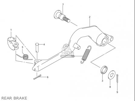 REAR BRAKE - DRZ400E 2005 2006 (K5) (K6) USA (E03)