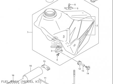 FUEL TANK (MODEL K5) - DRZ400E 2005 2006 (K5) (K6) USA (E03)