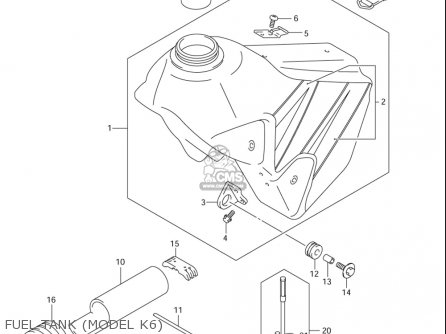 FUEL TANK (MODEL K6) - DRZ400E 2005 2006 (K5) (K6) USA (E03)