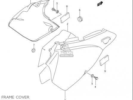FRAME COVER - DRZ400E 2005 2006 (K5) (K6) USA (E03)