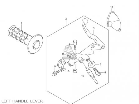 LEFT HANDLE LEVER - DRZ400E 2005 2006 (K5) (K6) USA (E03)