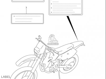 LABEL - DRZ400E 2005 2006 (K5) (K6) USA (E03)