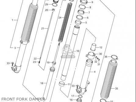 FRONT FORK DAMPER - DRZ400E 2005 2006 (K5) (K6) USA (E03)