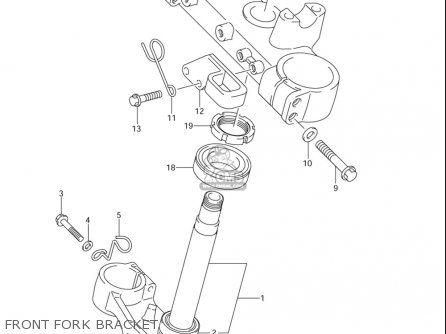 FRONT FORK BRACKET - DRZ400E 2005 2006 (K5) (K6) USA (E03)