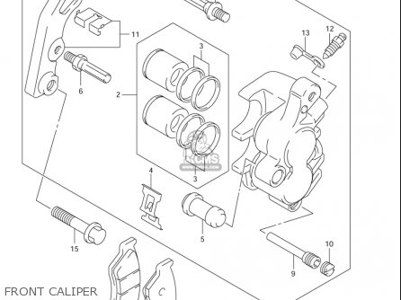 FRONT CALIPER - DRZ400E 2005 2006 (K5) (K6) USA (E03)