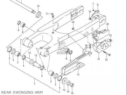 REAR SWINGING ARM - DRZ400E 2005 2006 (K5) (K6) USA (E03)