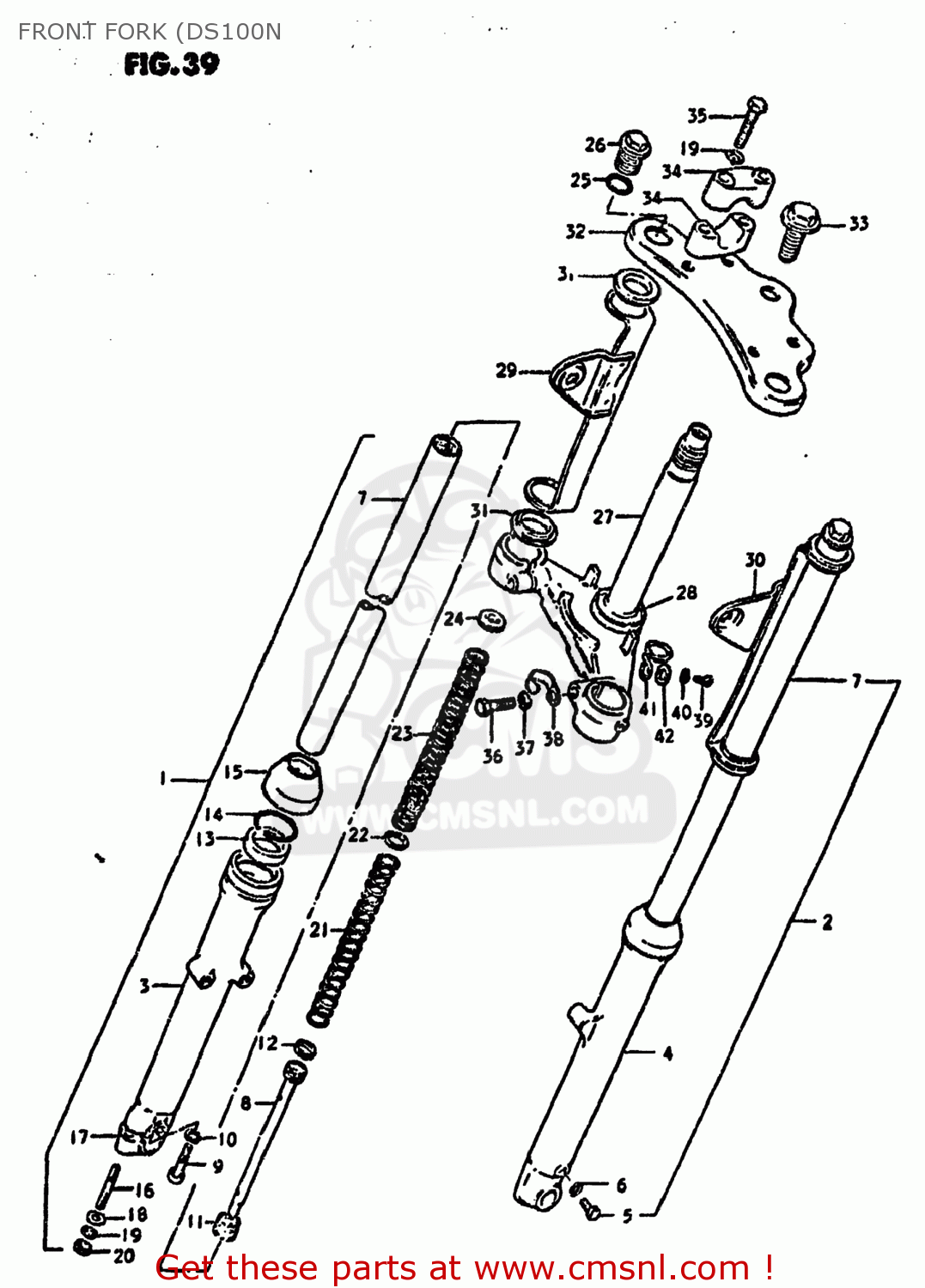 FRONT FORK (DS100N DS100 1978 (C) USA (E03)